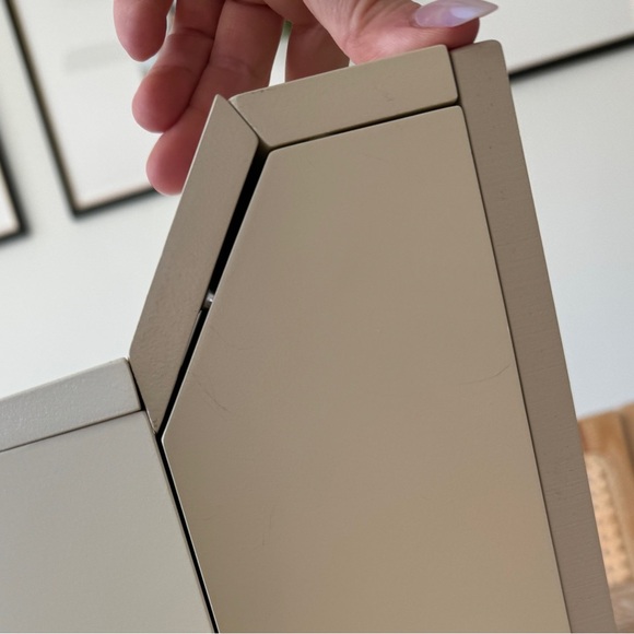 Zara Kids wooden desktop computer toy mouse keyboard neutral beige pretend play - Picture 8 of 11